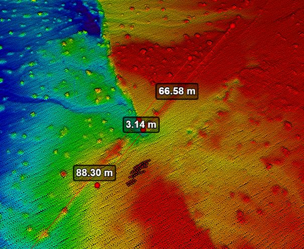 Fault Displacement point cloud in potree