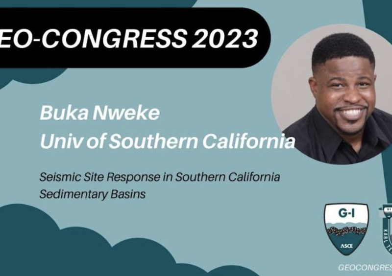 Prof. Nweke Invited to Present at the Geo-Congress 2023 Sneak Preview Seminar!