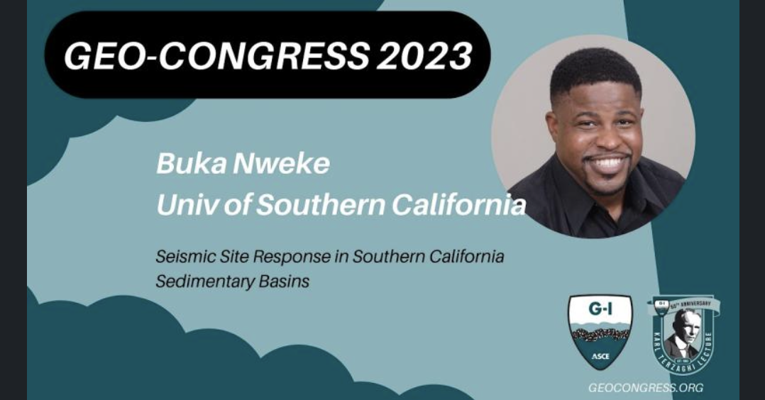 Prof. Nweke Invited to Present at the Geo-Congress 2023 Sneak Preview Seminar!