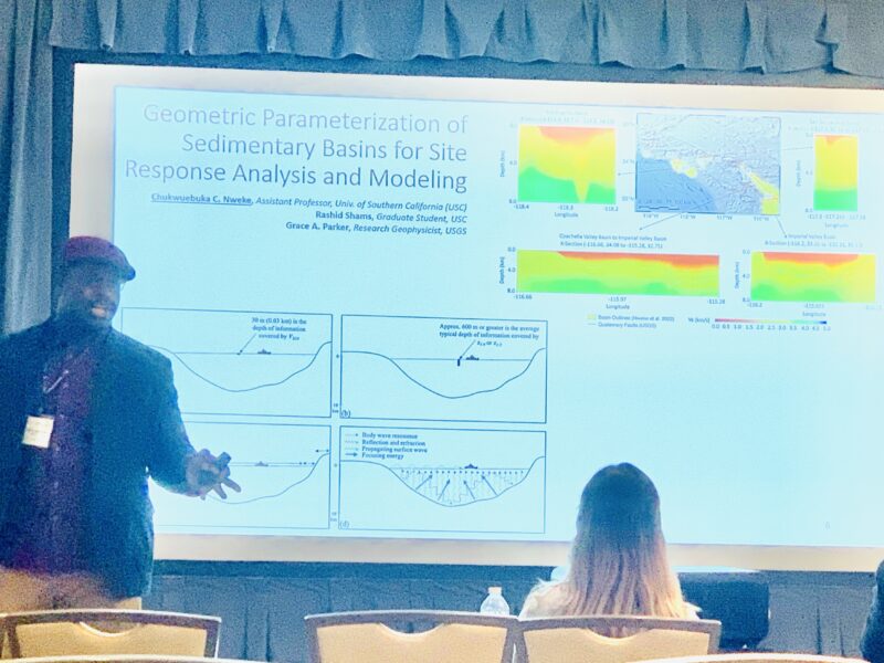 Prof. Nweke at 2023 Natural Hazards Workshop, Broomfield, CO